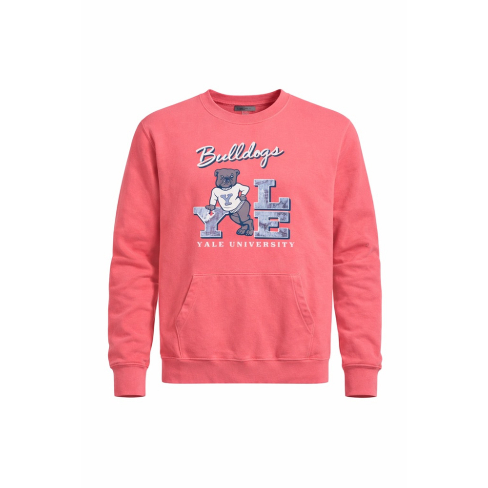 Vintage 90s Yale Bulldogs Men’s Paris Sport Club Crewneck Sweatshirt Pink Sz L